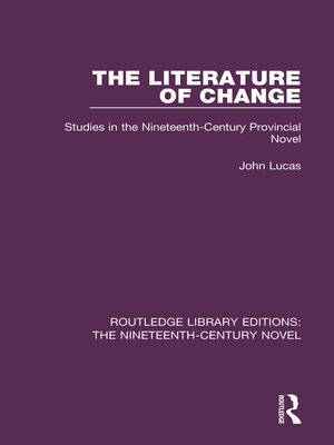 cover image of The Literature of Change